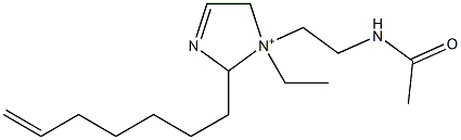 1-[2-(Acetylamino)ethyl]-1-ethyl-2-(6-heptenyl)-3-imidazoline-1-ium Struktur