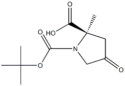 (R)-1-tert-butyl 2-methyl 4-oxopyrrolidine-1,2-dicarboxylate Struktur