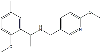 [1-(2-methoxy-5-methylphenyl)ethyl][(6-methoxypyridin-3-yl)methyl]amine Struktur