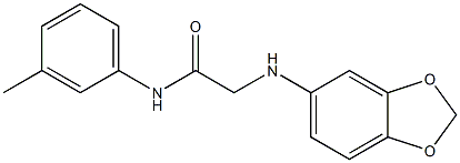 2-(2H-1,3-benzodioxol-5-ylamino)-N-(3-methylphenyl)acetamide Struktur