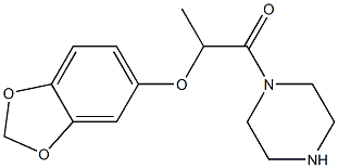 2-(2H-1,3-benzodioxol-5-yloxy)-1-(piperazin-1-yl)propan-1-one Struktur