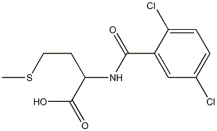 2-[(2,5-dichlorophenyl)formamido]-4-(methylsulfanyl)butanoic acid Struktur