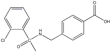 4-{[1-(2-chlorophenyl)acetamido]methyl}benzoic acid Struktur