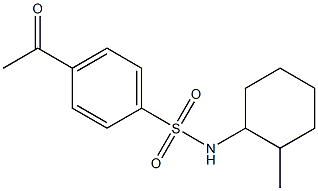 4-acetyl-N-(2-methylcyclohexyl)benzene-1-sulfonamide Struktur