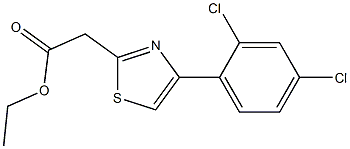ethyl 2-[4-(2,4-dichlorophenyl)-1,3-thiazol-2-yl]acetate Struktur