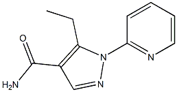 5-ethyl-1-(2-pyridinyl)-1H-pyrazole-4-carboxamide Struktur