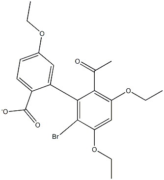 2-acetyl-6-bromo-3,5-diethoxyphenyl4-ethoxybenzoate Structure