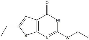 6-ethyl-2-(ethylsulfanyl)thieno[2,3-d]pyrimidin-4(3H)-one Struktur