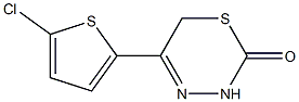 5-(5-chloro-2-thienyl)-3,6-dihydro-2H-1,3,4-thiadiazin-2-one Struktur