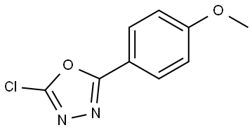 2-chloro-5-(4-methoxyphenyl)-1,3,4-oxadiazole Struktur
