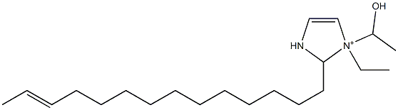 1-Ethyl-1-(1-hydroxyethyl)-2-(12-tetradecenyl)-4-imidazoline-1-ium Struktur