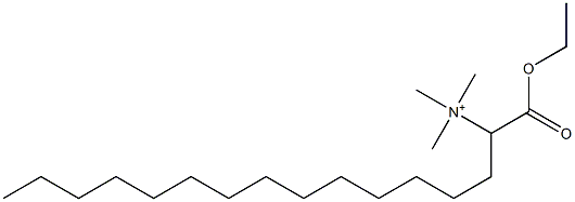 1-(Ethoxycarbonyl)pentadecyltrimethylaminium Struktur