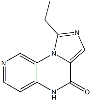 1-Ethylimidazo[1,5-a]pyrido[4,3-e]pyrazin-4(5H)-one Struktur