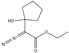 2-Diazo-2-(1-hydroxycyclopentyl)acetic acid ethyl ester Struktur