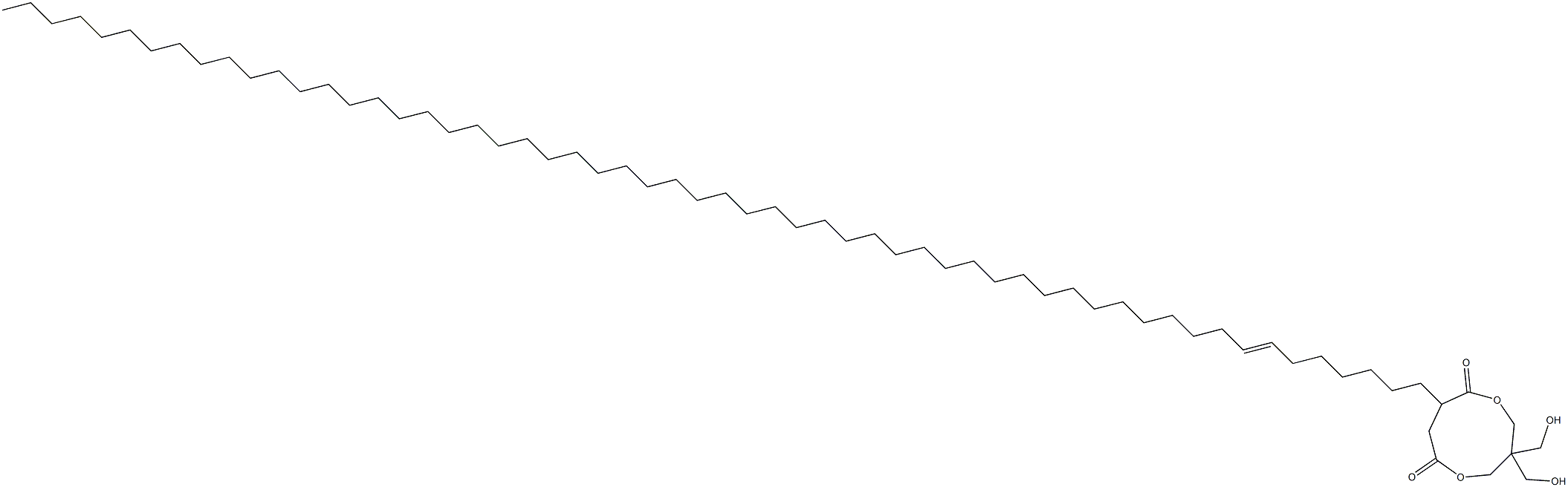 3,3-Bis(hydroxymethyl)-8-(7-octapentacontenyl)-1,5-dioxacyclononane-6,9-dione Struktur