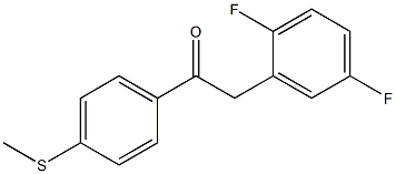 2-(2,5-difluorophenyl)-1-(4-(methylthio)phenyl)ethanone Struktur