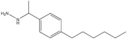 1-(1-(4-hexylphenyl)ethyl)hydrazine Struktur