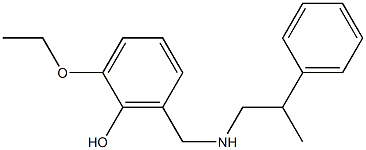 2-ethoxy-6-{[(2-phenylpropyl)amino]methyl}phenol Struktur