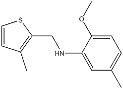 2-methoxy-5-methyl-N-[(3-methylthiophen-2-yl)methyl]aniline Struktur