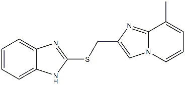 2-{[(8-methylimidazo[1,2-a]pyridin-2-yl)methyl]sulfanyl}-1H-benzimidazole Struktur