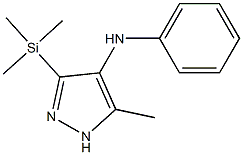 5-Methyl-4-(phenylamino)-3-(trimethylsilyl)-1H-pyrazole Struktur
