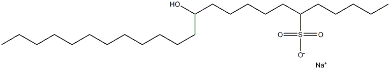 12-ヒドロキシテトラコサン-6-スルホン酸ナトリウム 化學(xué)構(gòu)造式