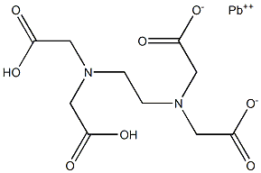 Lead(II) dihydrogen EDTA Struktur