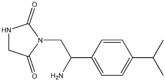 3-{2-amino-2-[4-(propan-2-yl)phenyl]ethyl}imidazolidine-2,4-dione Struktur