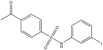 4-acetyl-N-(3-iodophenyl)benzene-1-sulfonamide Struktur