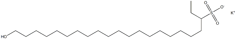 22-Hydroxydocosane-3-sulfonic acid potassium salt Struktur