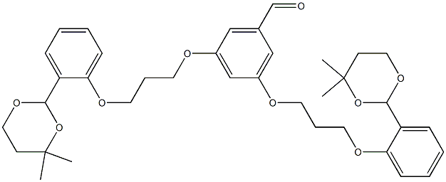 3,5-Bis[[3-[2-(4,4-dimethyl-1,3-dioxan-2-yl)phenoxy]propyl]oxy]benzaldehyde Struktur
