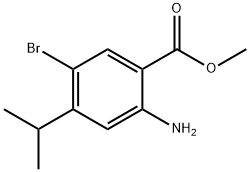 2-氨基-5-溴-4-異丙基苯甲酸甲酯 結(jié)構(gòu)式
