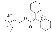 Diethyl(2-hydroxyethyl)methylammonium bromide alpha-cyclohexyl-1-hydro xycyclohexaneacetate Struktur