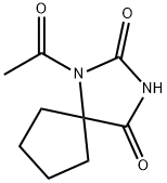 1-Acetyl-1,3-diazaspiro[4.4]nonane-2,4-dione Struktur