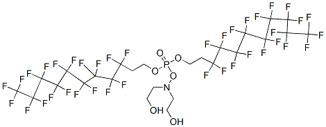 9,9,10,10,11,11,12,12,13,13,14,14,15,15,16,16,17,17,17-nonadecafluoro-3-(2-hydroxyethyl)-5-[(3,3,4,4,5,5,6,6,7,7,8,8,9,9,10,10,11,11,11-nonadecafluoroundecyl)oxy]-4,6-dioxa-3-aza-5-phosphaheptadecan-1-ol 5-oxide Structure