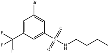 3-Bromo-N-butyl-5-(trifluoromethyl)benzenesulfonamide Struktur