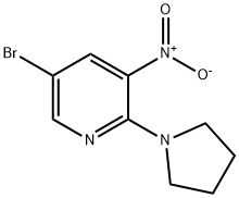 5-Bromo-3-nitro-2-(pyrrolidin-1-yl)pyridine Struktur