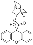 3-Quinuclidinyl 9-hydroxyxanthene-9-carboxylate Struktur