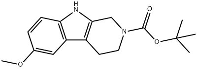 tert-butyl 6-methoxy-1,3,4,9-tetrahydro-2H-beta-carboline-2-carboxylate Struktur