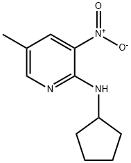 N-Cyclopentyl-5-methyl-3-nitropyridin-2-amine Struktur