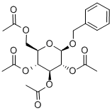 苯甲基 BETA-D-吡喃葡萄糖苷 2,3,4,6-四乙酸酯 結(jié)構(gòu)式