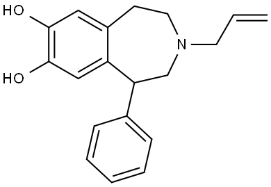 (+/-)-7,8-DIHYDROXY-3-ALLYL-1-PHENYL-2,3,4,5-TETRAHYDRO-1H-3-BENZAZEPINE HYDROBROMIDE Struktur