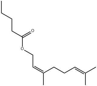(Z)-3,7-dimethylocta-2,6-dienyl valerate Struktur