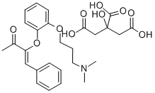 (Z)-3-(2-(3-(Dimethylamino)propoxy)phenoxy)-4-phenyl-3-buten-2-one cit rate Struktur
