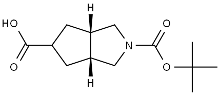 (3aR,5r,6aS)-2-(tert-butoxycarbonyl)octahydrocyclopenta[c]pyrrole-5-carboxylic acid Struktur