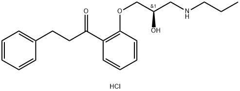 (R)-(+)-PROPAFENONE HYDROCHLORIDE Struktur