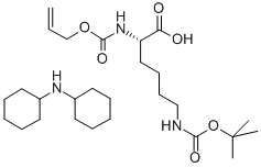 N-BOC-O-甲醛基-L-賴氨酸 二環(huán)己基亞胺鹽 結(jié)構(gòu)式