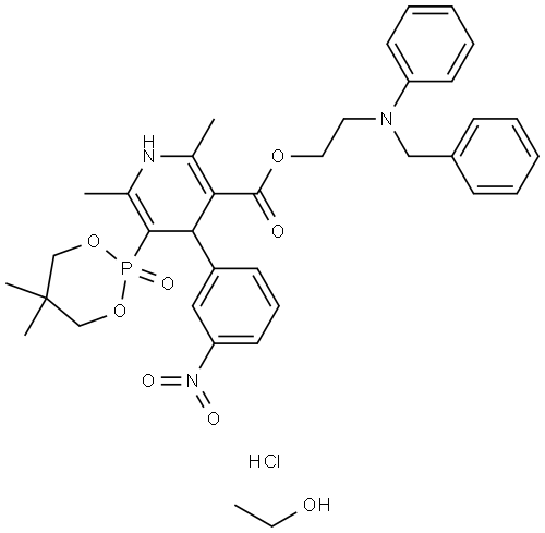 Efonidipine hydrochloride monoethanolate Structure