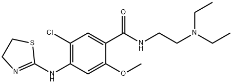 Benzamide, 5-chloro-N-(2-(diethylamino)ethyl)-4-((4,5-dihydro-2-thiazo lyl)amino)-2-methoxy- Struktur