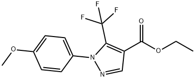 ETHYL 1-(4-METHOXYPHENYL)-5-(TRIFLUOROMETHYL)PYRAZOLE-4-CARBOXYLATE Struktur